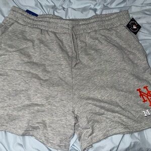 Women’s  Grey Athletic Drawstring Shorts with Embroidered Logo